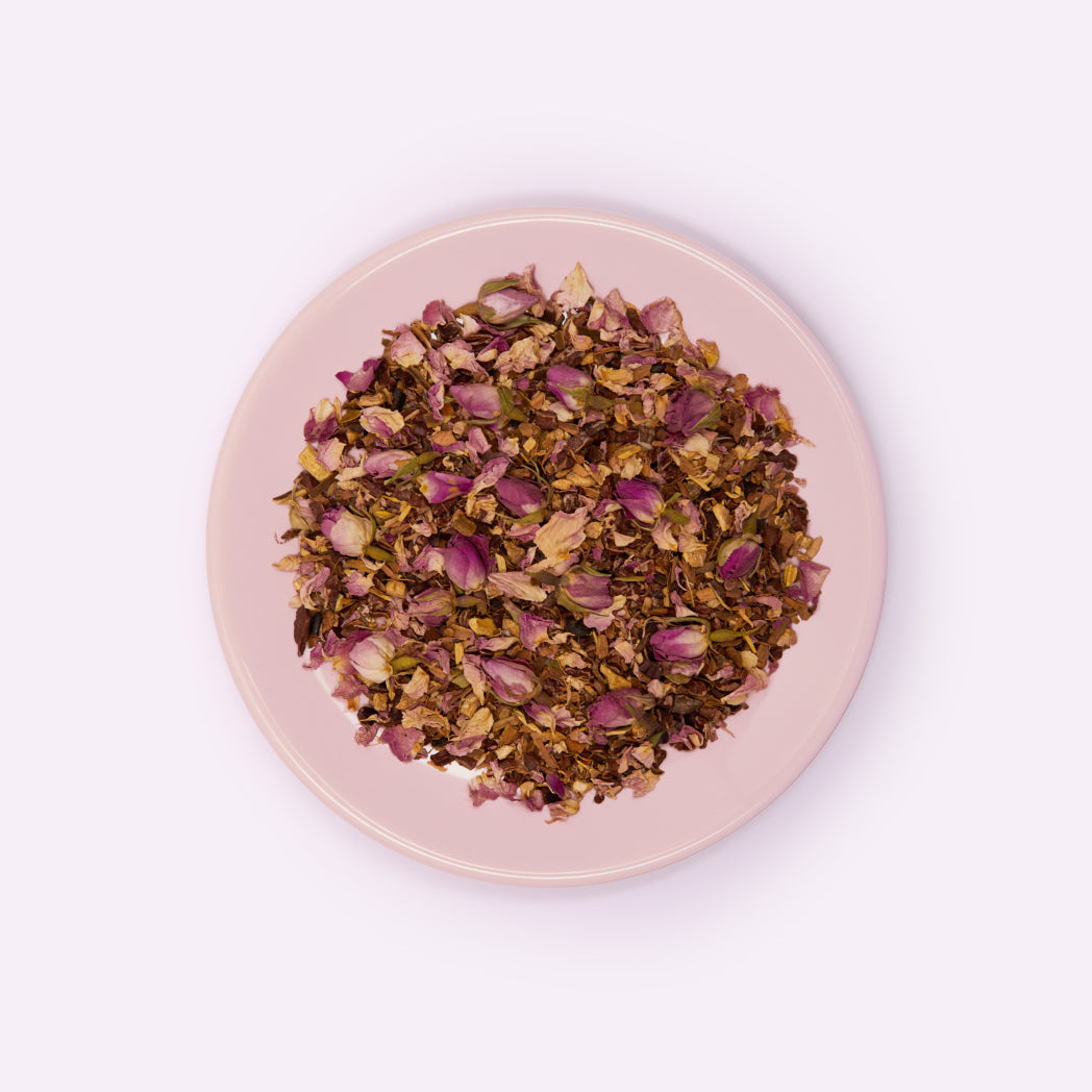 Infusão de cacao cerimonial e rosas